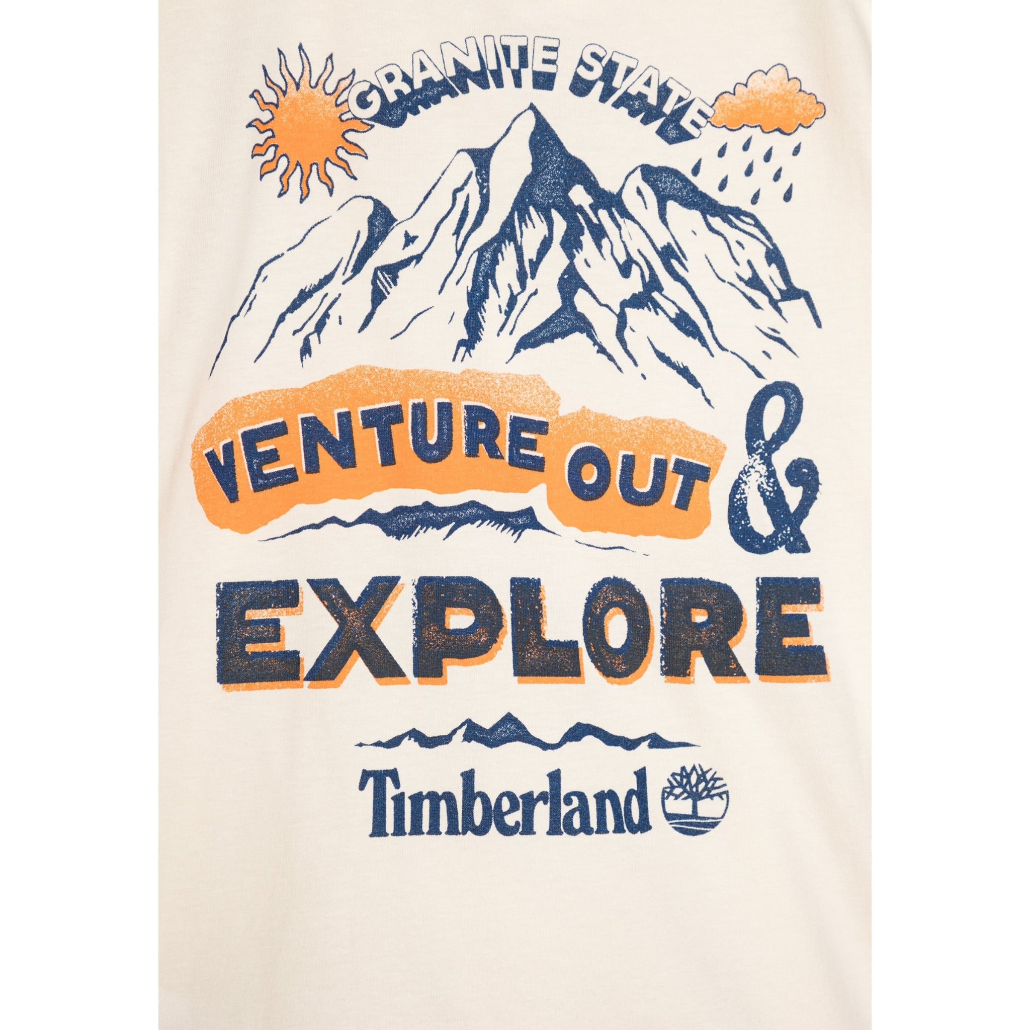 Timberland T-Shirt tinta unita con Stampa Beige per Bambino T60434 BEIGE TIMBERLAND 