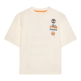 Timberland T-Shirt tinta unita con Stampa Beige per Bambino T60434 BEIGE TIMBERLAND 