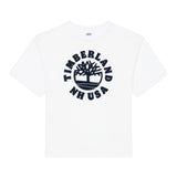 Timberland T-Shirt tinta unita con Stampa Bianco per Bambino T60532 BIANCO TIMBERLAND 