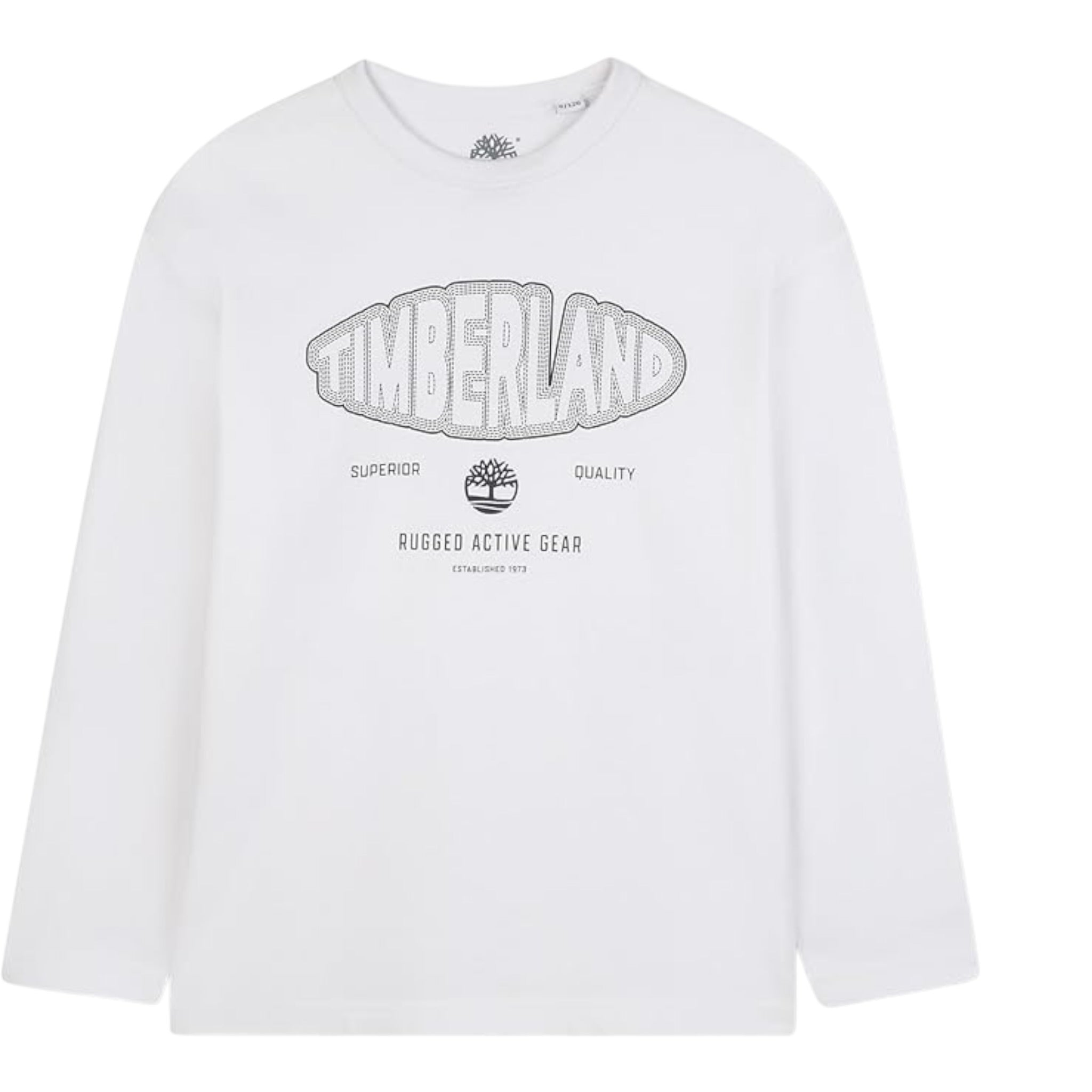 Timberland Shirt tinta unita con Stampa Bianco per Bambino T60538 BIANCO TIMBERLAND 