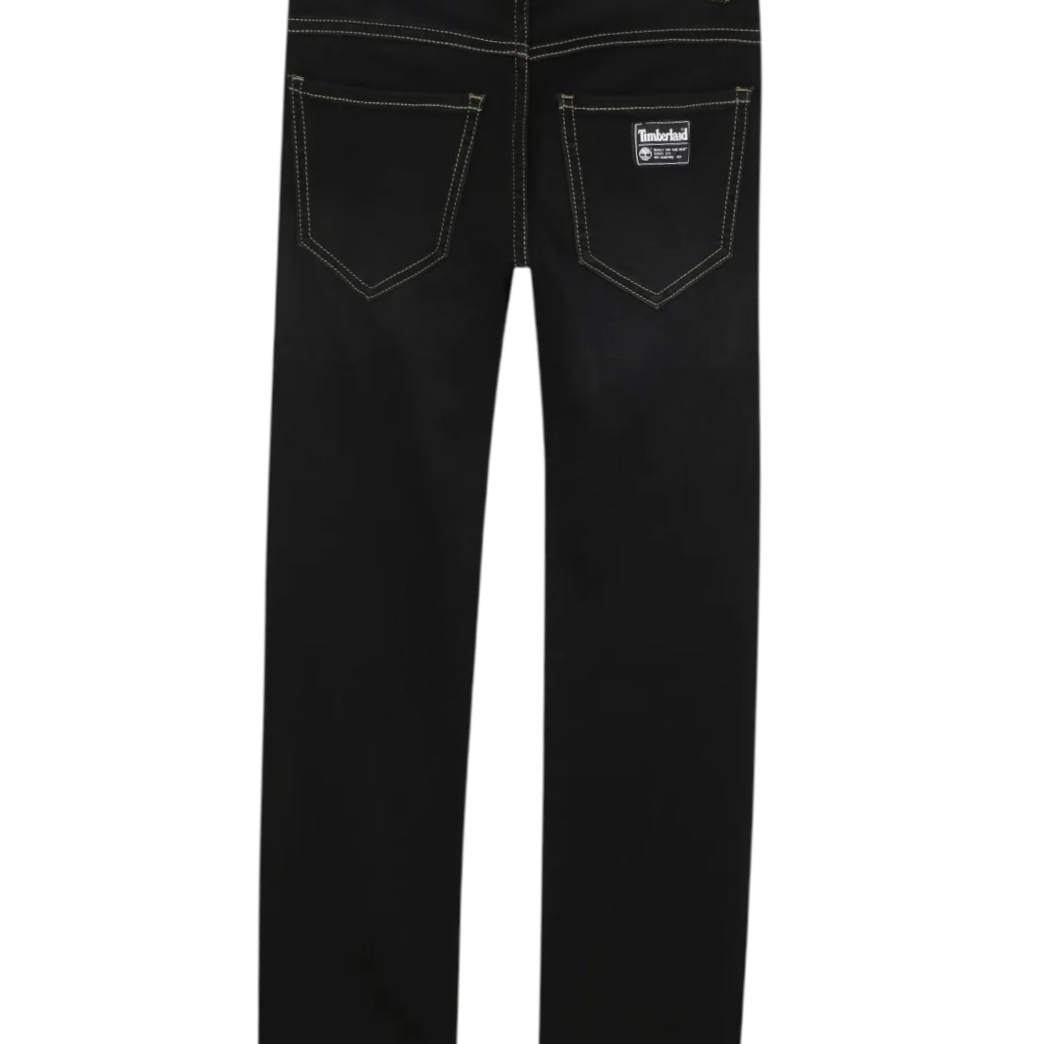 Timberland Jeans tinta unita con Cuciture In Contrasto Nero per Bambino T60570 NERO TIMBERLAND 