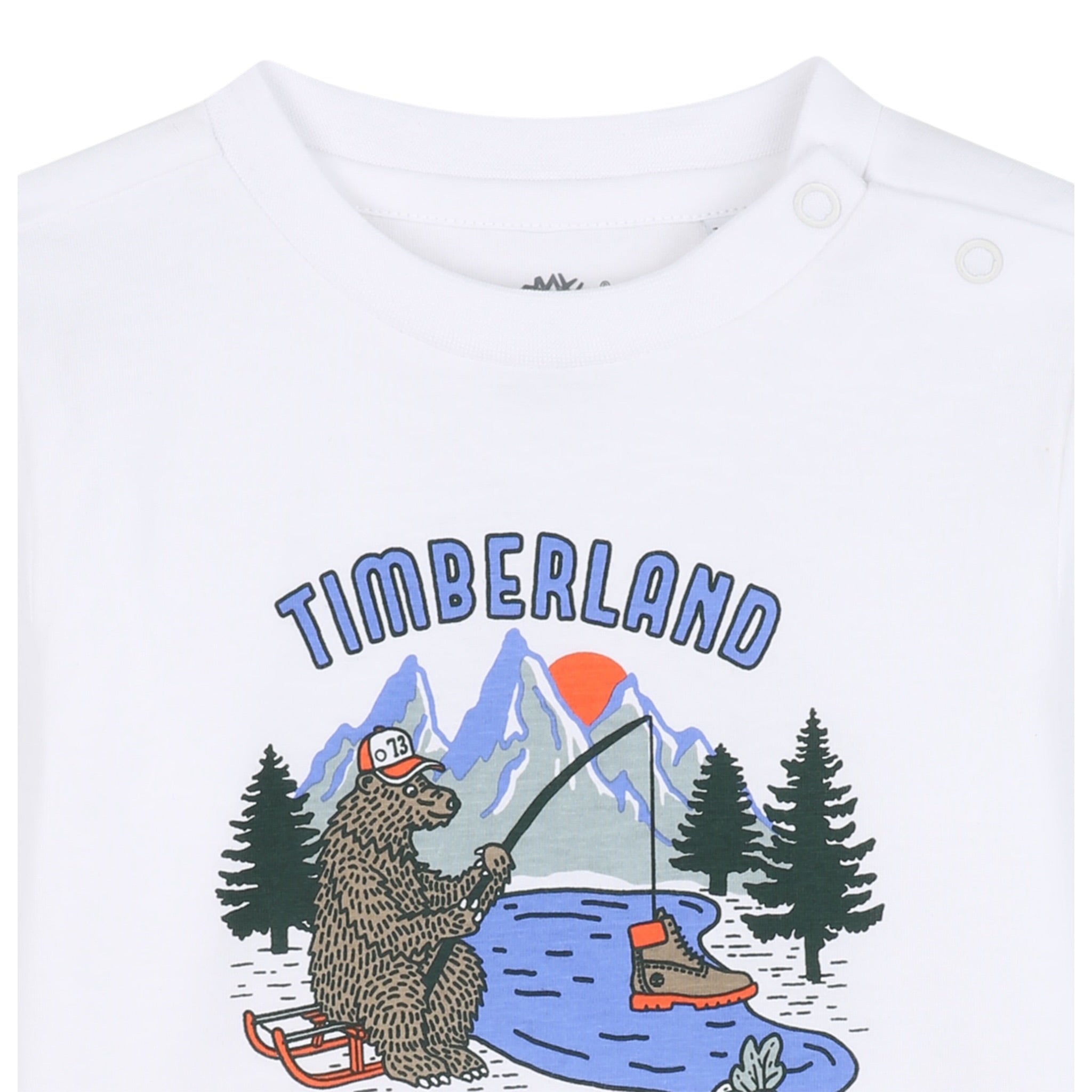 Timberland Shirt tinta unita con Stampa Bianco per Bambino T60584JX BIANCO TIMBERLAND 