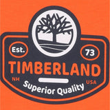 Timberland Shirt tinta unita Girocollo con Stampa Arancione per Neonato T60588 ARANCIONE TIMBERLAND 