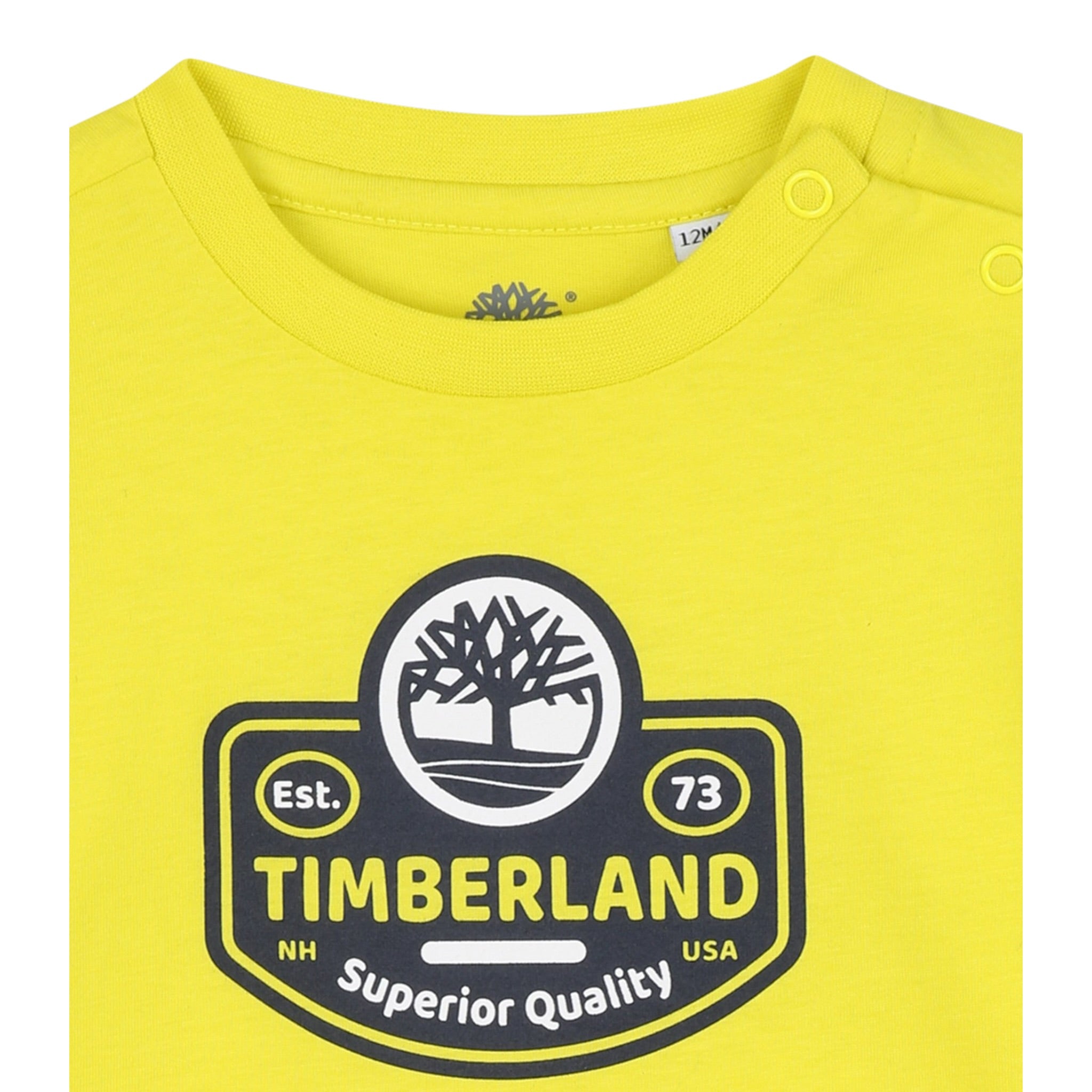 Timberland Shirt tinta unita Girocollo con Stampa Giallo per Bambino T60588J GIALLO TIMBERLAND 