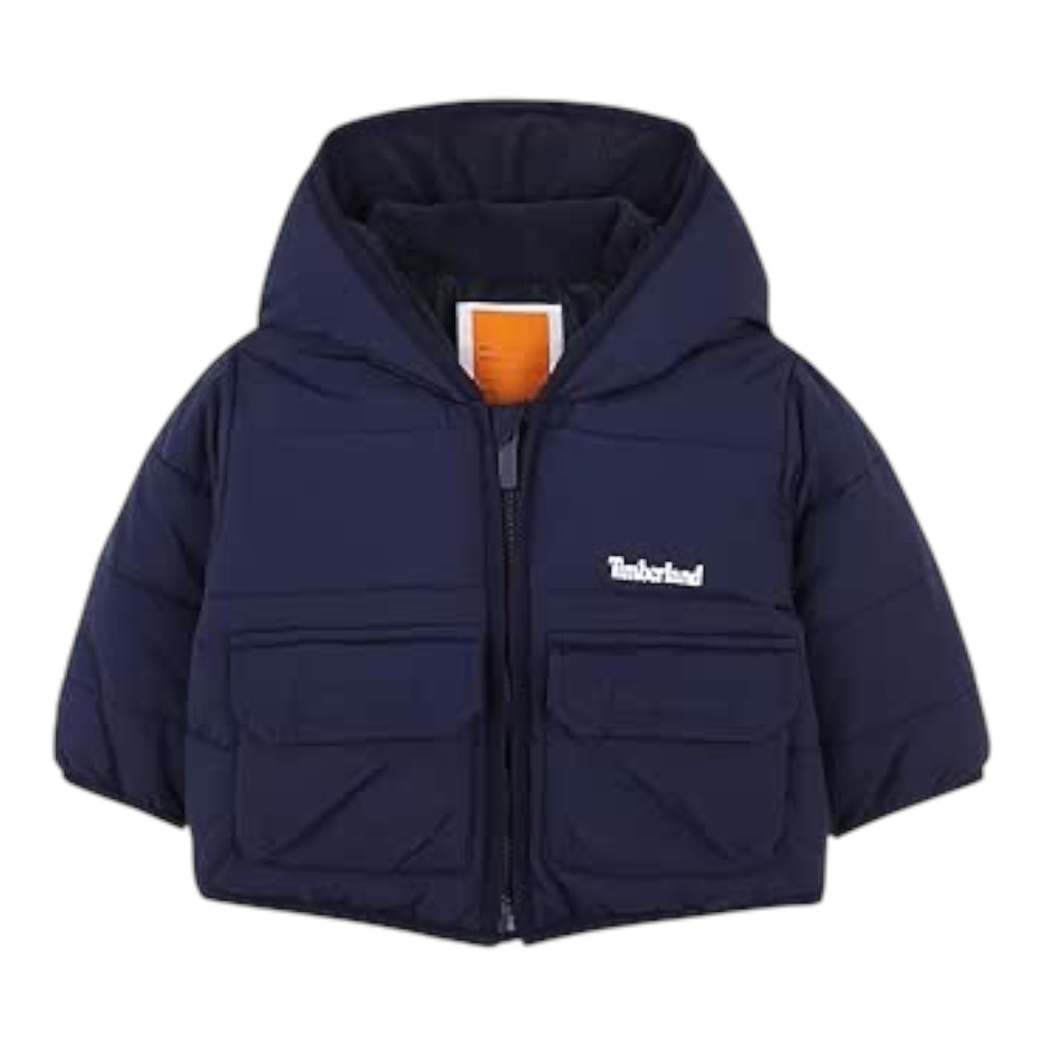 Timberland Giubbino Bicolore con Zip E Cappuccio Blu per Bambino T60590 BLU TIMBERLAND 