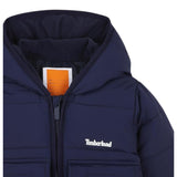 Timberland Giubbino Bicolore con Zip E Cappuccio Blu per Bambino T60590 BLU TIMBERLAND 