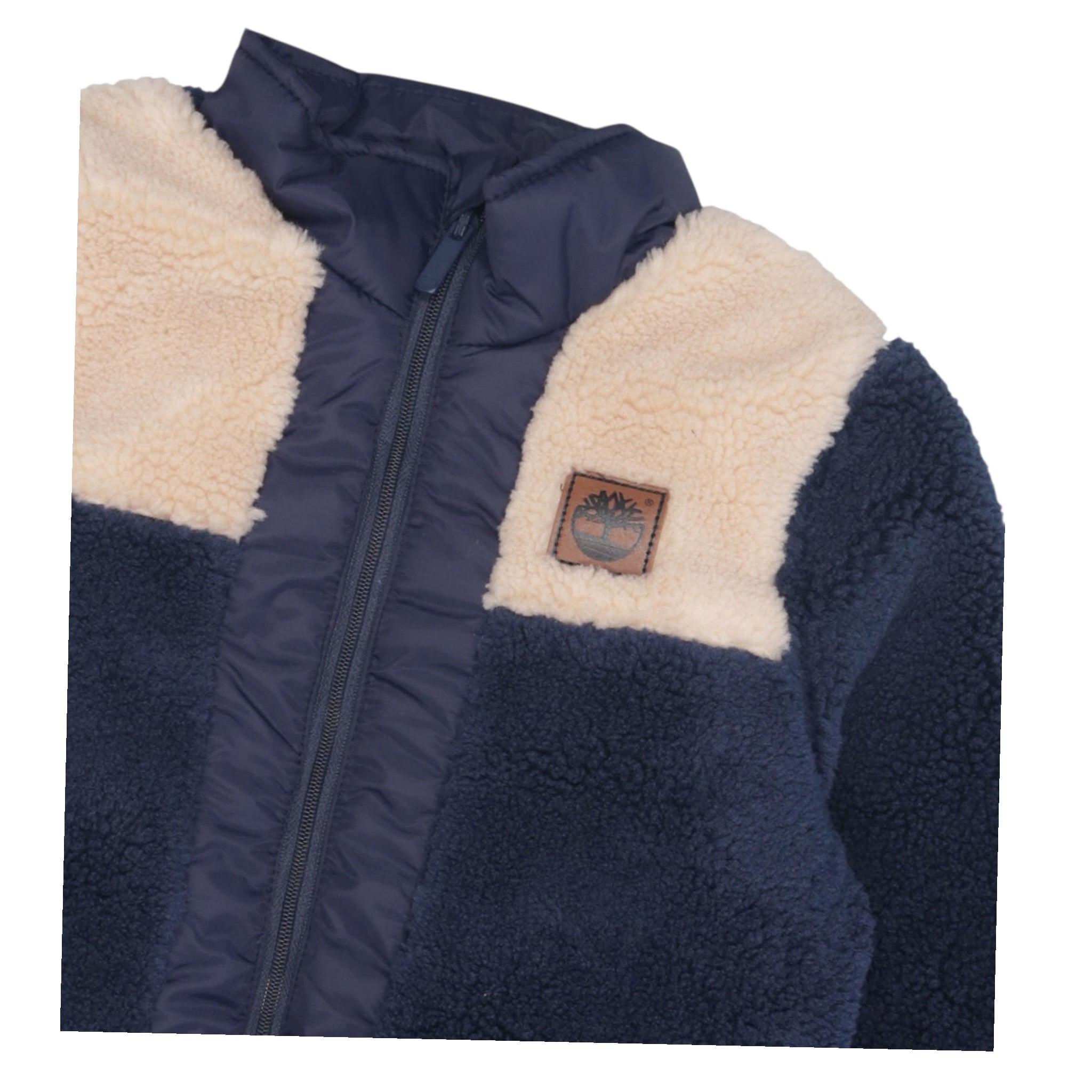 Timberland Giubbino Pelliccia tinta unita con Zip Blu per Neonato T60594X BLU TIMBERLAND 