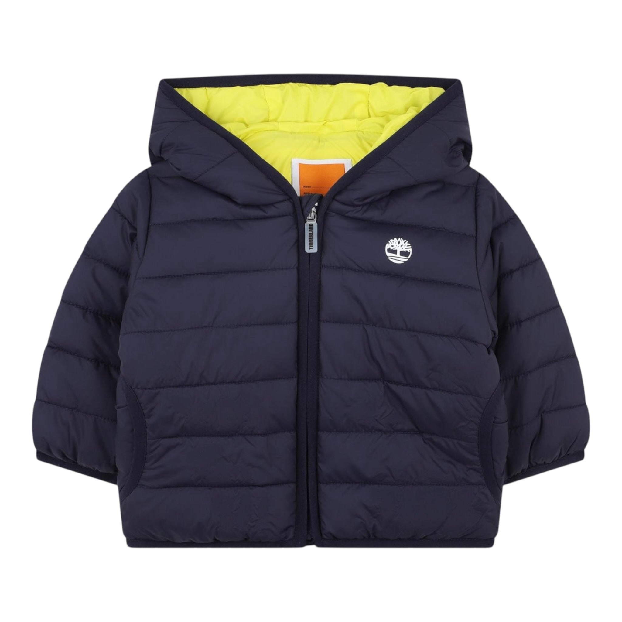 Timberland Giubbino Bicolore con Zip E Cappuccio Blu/Giallo per Bambino T60607J BLU/GIALLO TIMBERLAND 