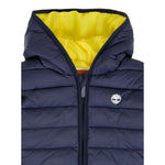 Timberland Giubbino Bicolore con Zip E Cappuccio Blu per Bambino T60607XXJ BLU TIMBERLAND 