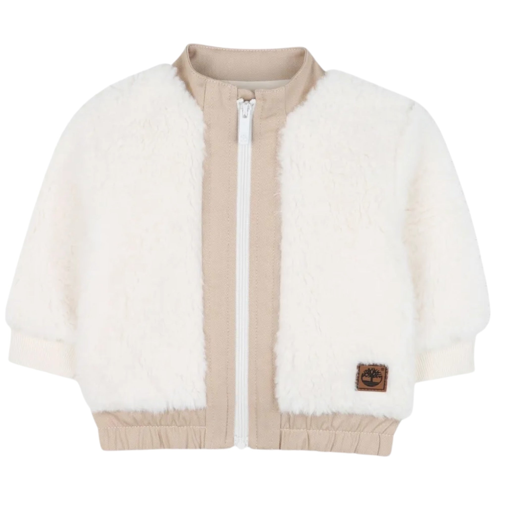 Timberland Giubbino Pelliccia tinta unita con Zip Bianco per Neonato T60608 BIANCO TIMBERLAND 