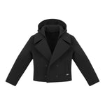 To Be Too Giubbino tinta unita con Zip E Cappuccio Nero per Bambina T717W25 NERO TO be too 