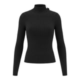 To Be Too Maglia tinta unita Mezzocollo Nero per Bambina TFJF24M414 NERO TO be too 