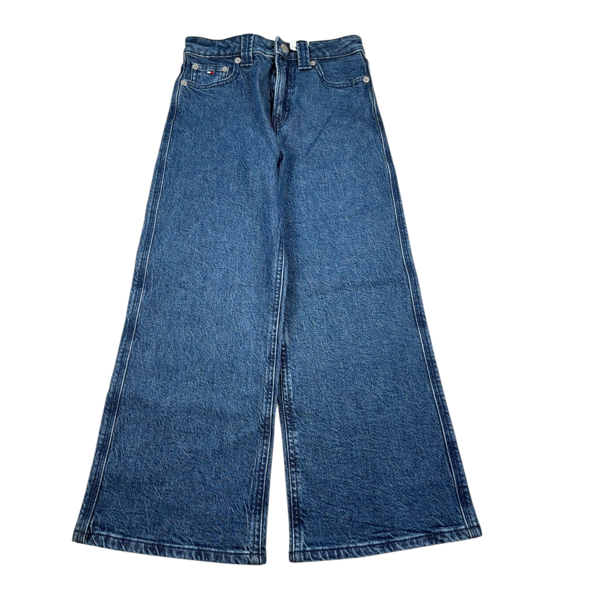 Tommy Hilfiger Jeans tinta unita con Girovita Regolabile Modello Palazzo Blu per Bambina 08644 BLU TOMMY HILFIGER 