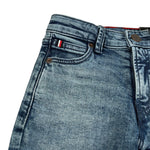 Tommy Hilfiger Jeans tinta unita con Girovita Regolabile Blu per Bambino 10019 BLU TOMMY HILFIGER 