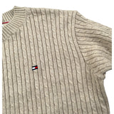 Tommy Hilfiger Maglia Girocollo con Logo Beige per Bambina 8848 BEIGE TOMMY HILFIGER 