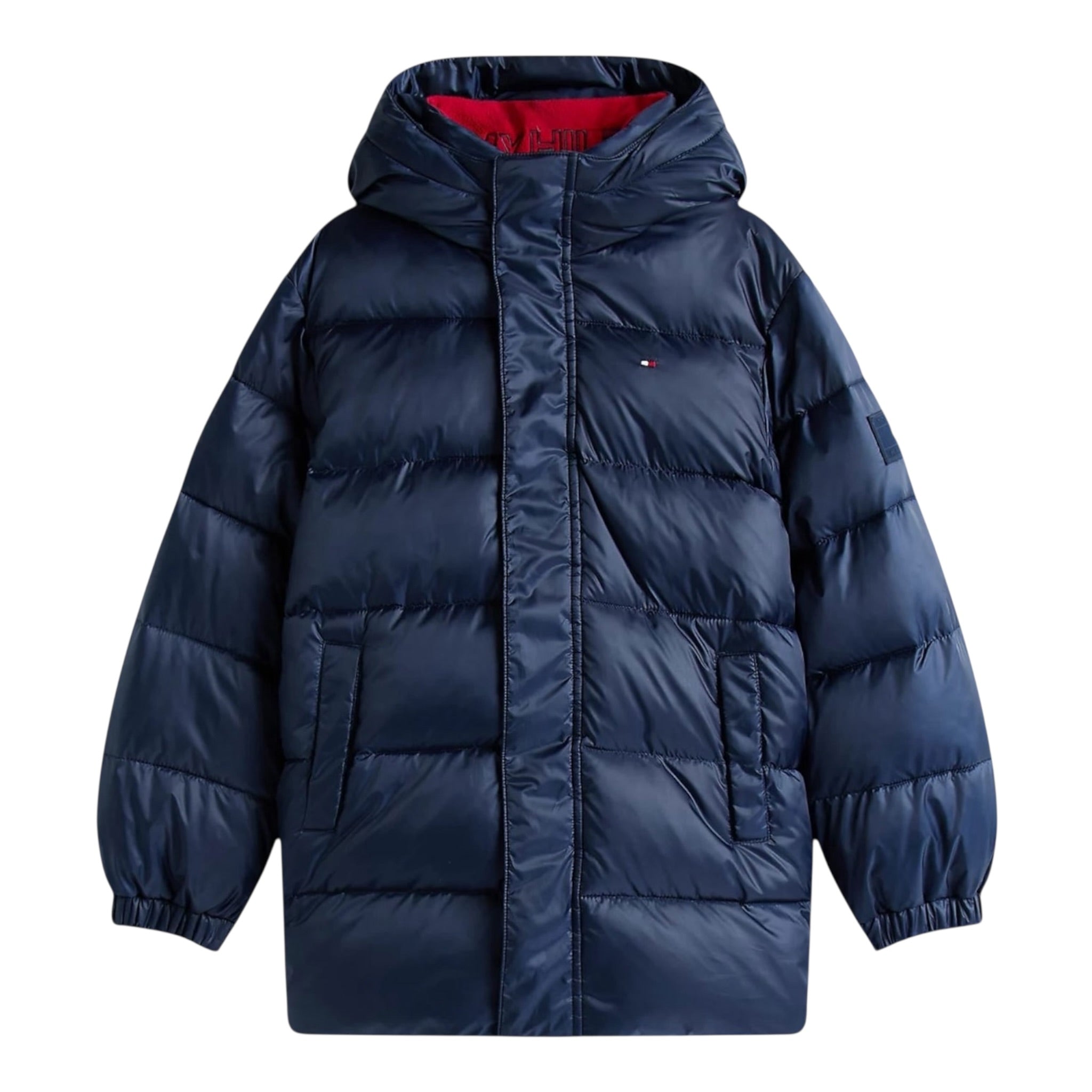 Tommy Hilfiger Giubbino tinta unita con Logo Blu per Neonato KB0KB010002N BLU TOMMY HILFIGER 