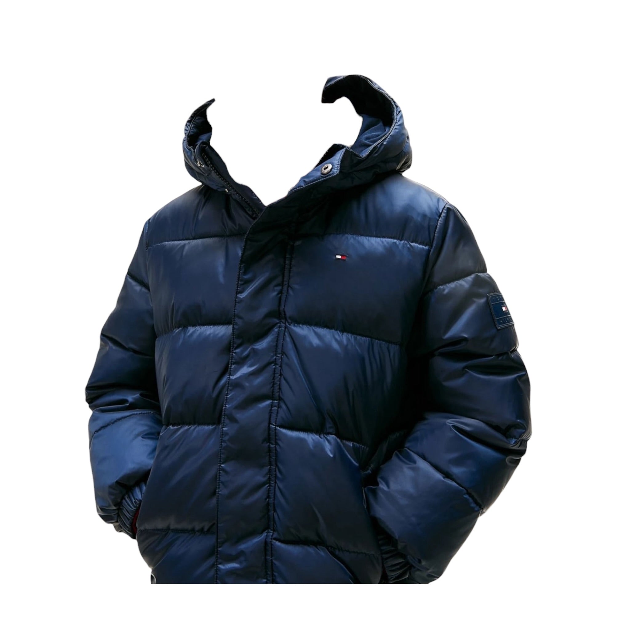 Tommy Hilfiger Giubbino tinta unita con Logo Blu per Neonato KB0KB010002N BLU TOMMY HILFIGER 