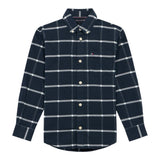Tommy Hilfiger Camicia Manica Lunga tinta unita Blu per Bambino KB0KB010096 BLU TOMMY HILFIGER 
