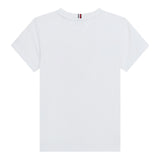 Tommy Hilfiger T-Shirt Girocollo tinta unita Bianco per Bambino KB0KB06879 BIANCO TOMMY HILFIGER 