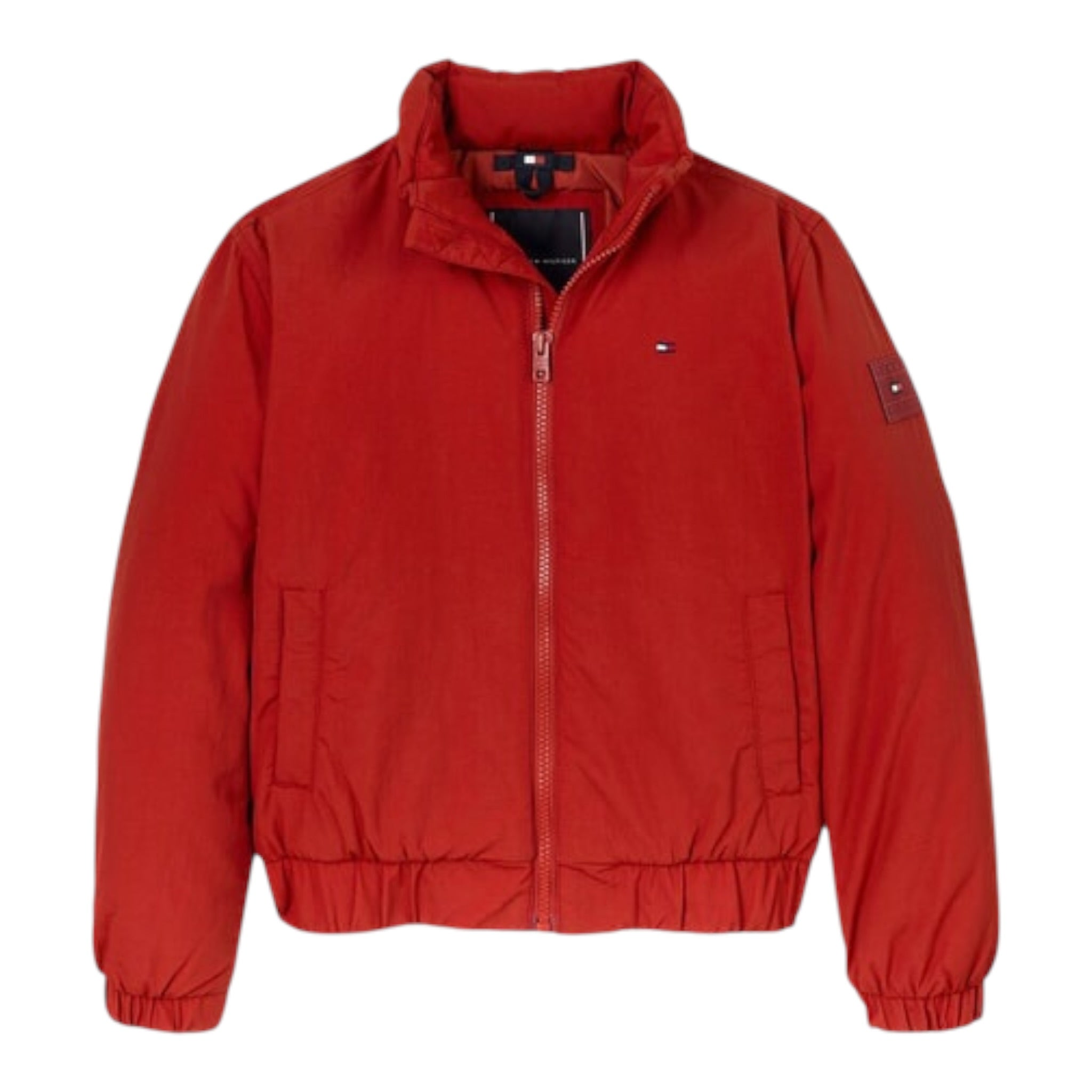 Tommy Hilfiger Giubbino tinta unita con Zip Rosso per Bambino KB0KB09093J ROSSO TOMMY HILFIGER 