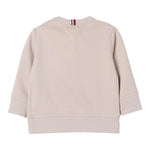 Tommy Hilfiger Felpa tinta unita Girocollo con Stampa Beige per Bambino KB0KB09315 BEIGE TOMMY HILFIGER 