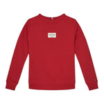 Tommy Hilfiger Felpa tinta unita Girocollo con Stampa Rosso per Bambino KB0KB09315 ROSSO TOMMY HILFIGER 