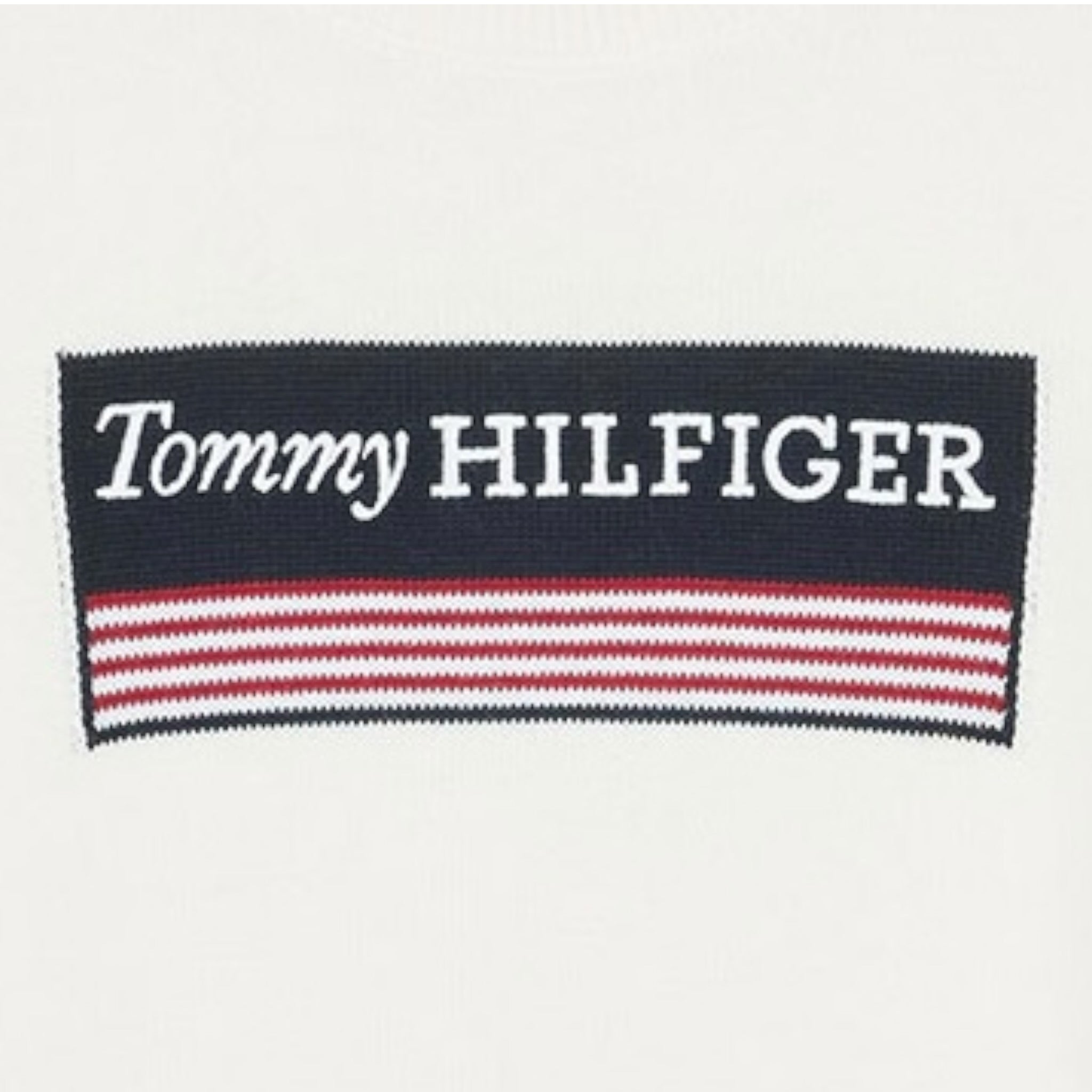 Tommy Hilfiger Maglia tinta unita con Stampa Panna per Bambino KB0KB09344 PANNA TOMMY HILFIGER 