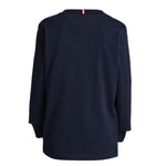 Tommy Hilfiger Shirt Girocollo tinta unita Blu per Bambino KB0KB09633 BLU TOMMY HILFIGER 