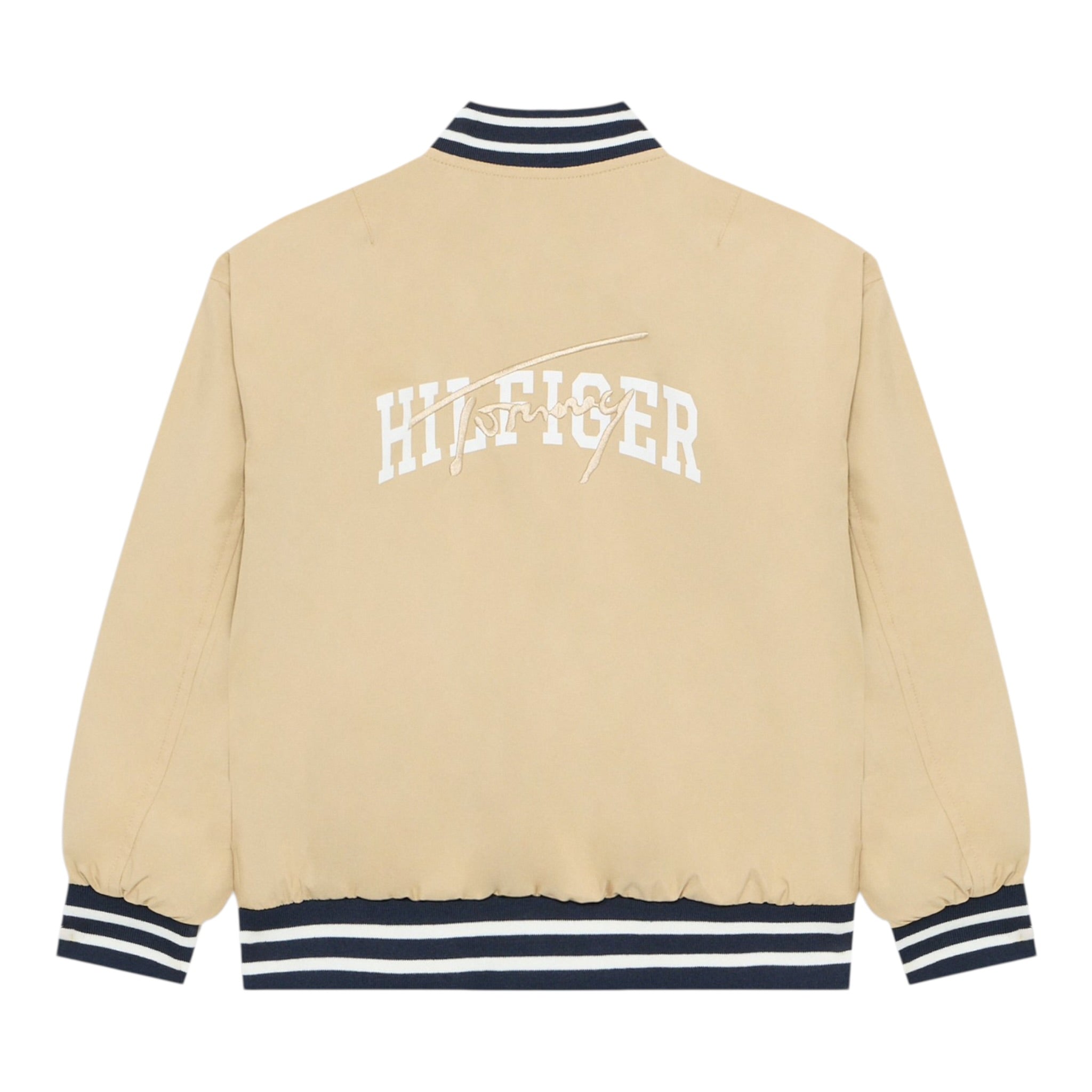 Tommy Hilfiger Giubbino tinta unita con Bottoni Reversibile Beige per Bambino KB0KB09740 BEIGE TOMMY HILFIGER 