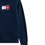 Tommy Hilfiger Felpa tinta unita Girocollo con Stampa Blu per Neonato KB0KB09741N BLU TOMMY HILFIGER 