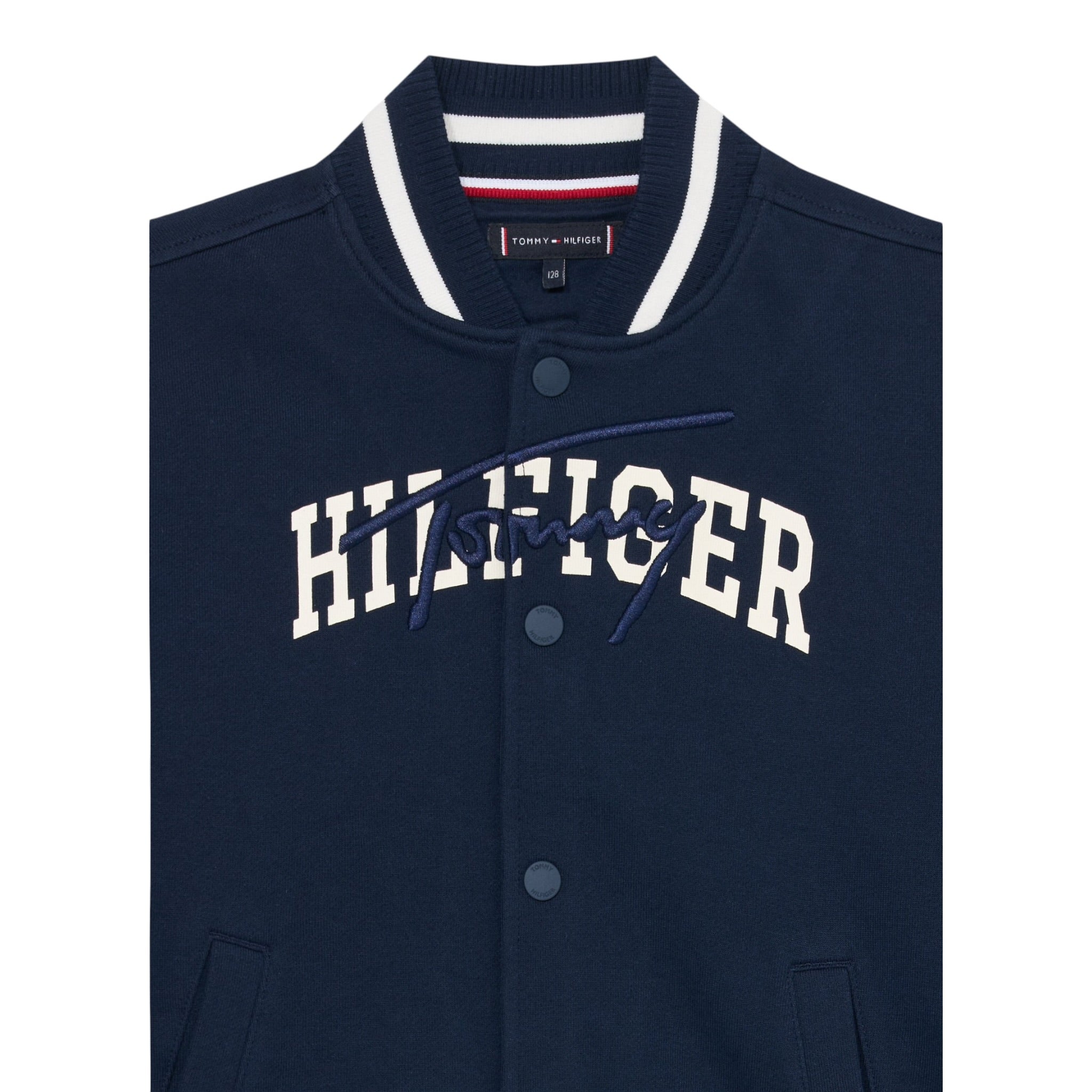 Tommy Hilfiger Felpa con Bottoni tinta unita Blu per Neonato KB0KB09745N BLU TOMMY HILFIGER 