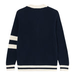 Tommy Hilfiger Cardigan tinta unita con Profili In Contrasto Blu per Bambino KB0KB09757 BLU TOMMY HILFIGER 