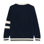 Tommy Hilfiger Cardigan tinta unita con Profili In Contrasto Blu per Bambino KB0KB09757X BLU TOMMY HILFIGER 