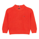 Tommy Hilfiger Maglia Girocollo tinta unita Fragola per Bambino KB0KB09908 FRAGOLA TOMMY HILFIGER 