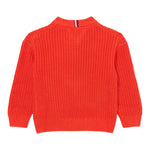 Tommy Hilfiger Maglia Girocollo tinta unita Fragola per Bambino KB0KB09908 FRAGOLA TOMMY HILFIGER 
