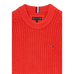 Tommy Hilfiger Maglia Girocollo tinta unita Fragola per Bambino KB0KB09908 FRAGOLA TOMMY HILFIGER 