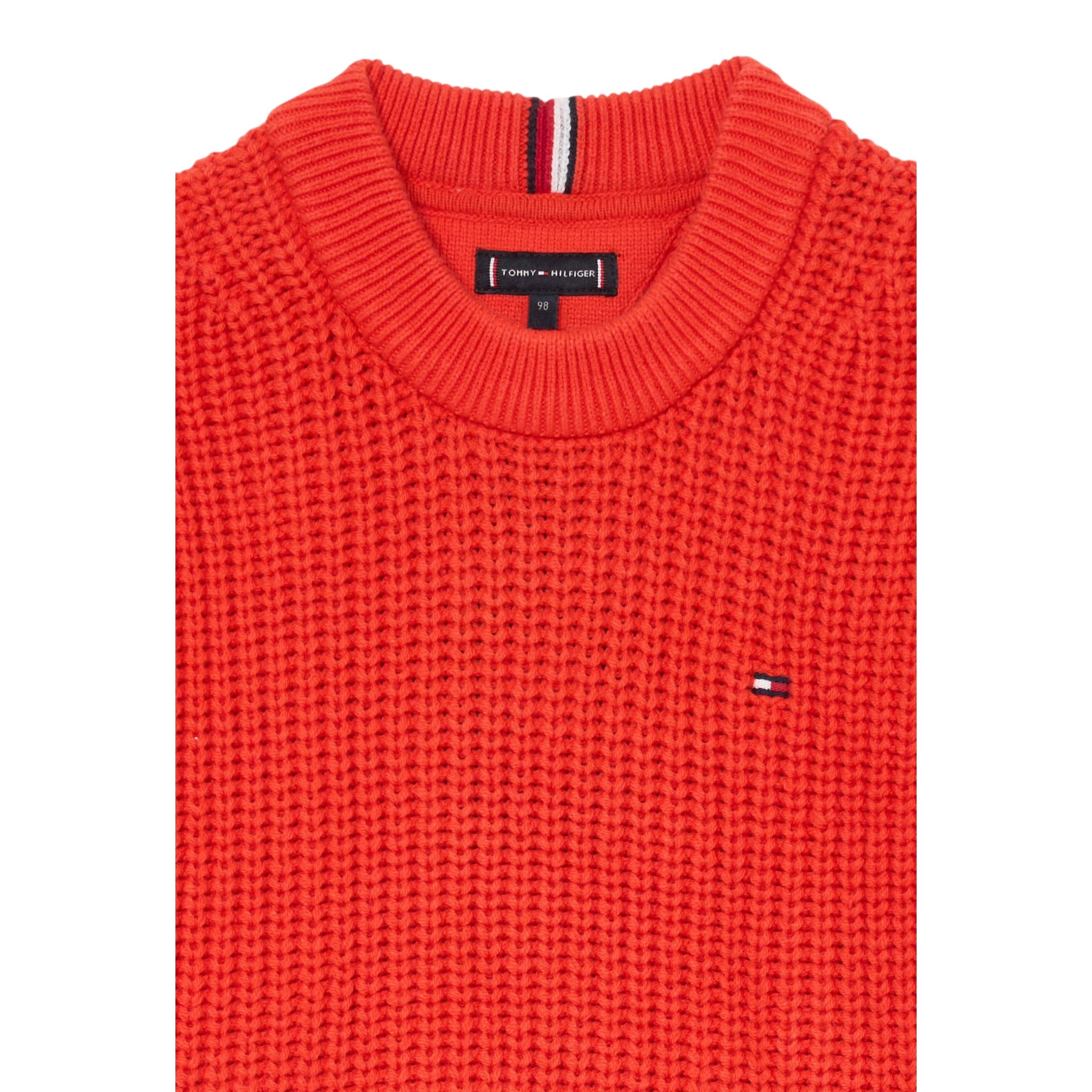 Tommy Hilfiger Maglia Girocollo tinta unita Fragola per Neonato KB0KB09908N FRAGOLA TOMMY HILFIGER 