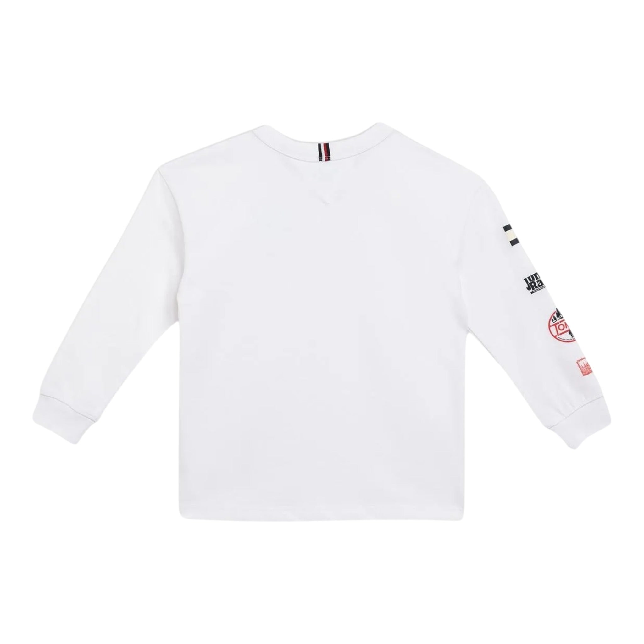 Tommy Hilfiger Shirt Girocollo Tinta Uita con Stampa Bianco per Bambino KB0KB09935 BIANCO TOMMY HILFIGER 