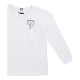 Tommy Hilfiger Shirt Girocollo Tinta Uita con Stampa Bianco per Bambino KB0KB09935 BIANCO TOMMY HILFIGER 
