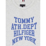 Tommy Hilfiger T-Shirt Girocollo tinta unita Cn Logo Grigio per Bambino KB0KB09937 GRIGIO TOMMY HILFIGER 