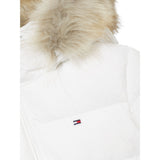 Tommy Hilfiger Giubbino tinta unita con Cappuccio Panna per Bambino KG0KG07399 PANNA TOMMY HILFIGER 