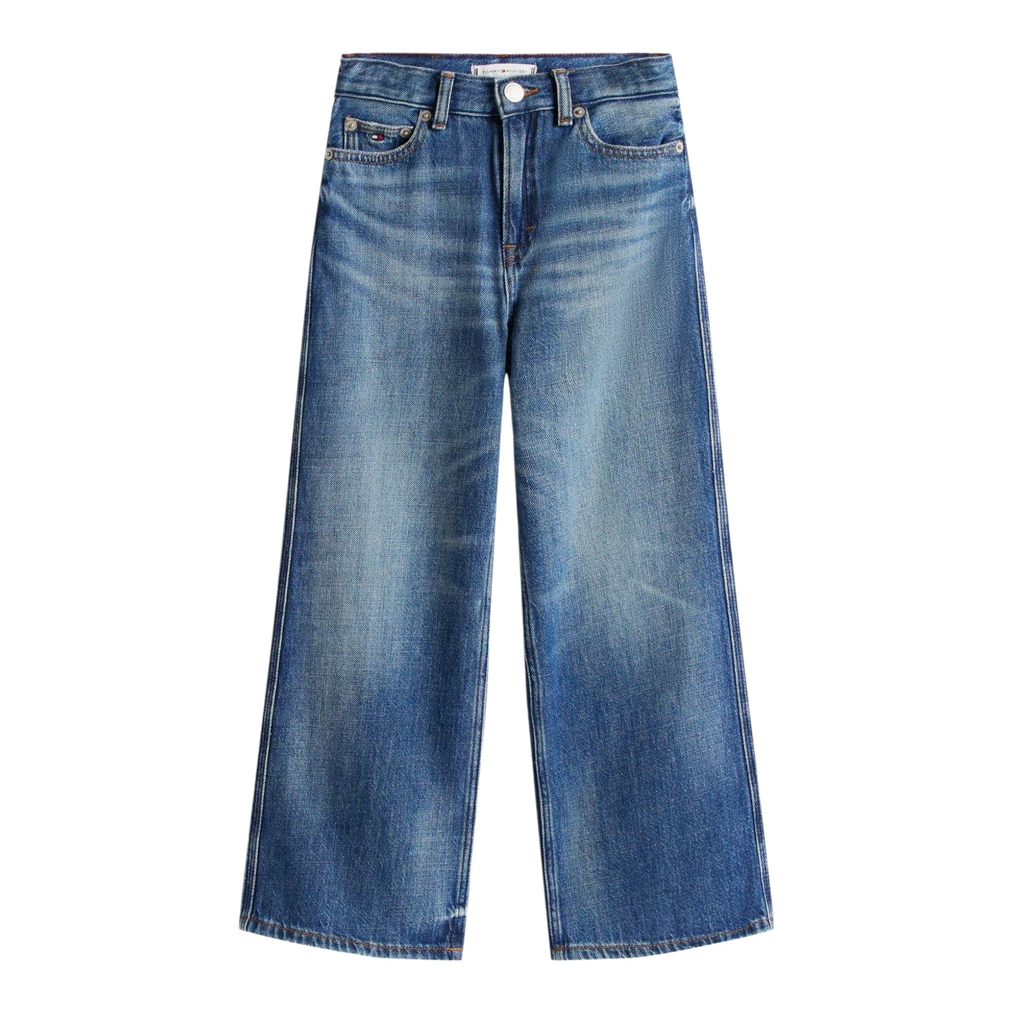 Tommy Hilfiger Jeans tinta unita con Girovita Regolabile Blu per Bambina KG0KG08745 BLU TOMMY HILFIGER 