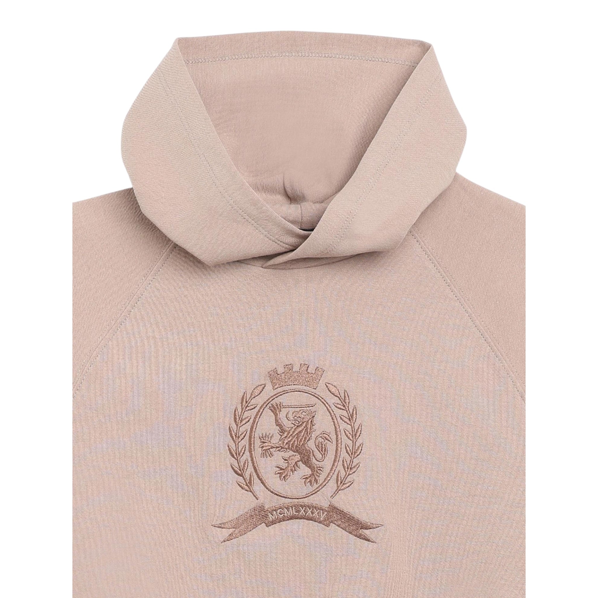 Tommy Hilfiger Felpa Chiusa con Cappuccio tinta unita Beige per Bambina KG0KG08780 BEIGE TOMMY HILFIGER 