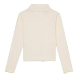 Tommy Hilfiger Shirt Collo Alto tinta unita Panna per Bambina KG0KG08802 PANNA TOMMY HILFIGER 