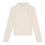 Tommy Hilfiger Shirt Collo Alto tinta unita Panna per Bambina KG0KG08802X PANNA TOMMY HILFIGER 