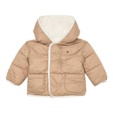 Tommy Hilfiger Giubbino Reversibile Bicolore con Cappuccio Panna/Beige per Neonato KN0KN002064 PANNA/BEIGE TOMMY HILFIGER 
