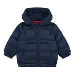 Tommy Hilfiger Giubbino tinta unita con Cappuccio Blu per Neonato KN0KN02061 BLU TOMMY HILFIGER 