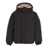 Tommy Hilfiger Giubbino tinta unita con Cappuccio Nero per Bambino KS0KS00488 NERO TOMMY HILFIGER 