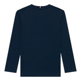 Tommy Hilfiger Shirt Girocollo tinta unita Blu per Bambino KS0KS00655XX BLU TOMMY HILFIGER 