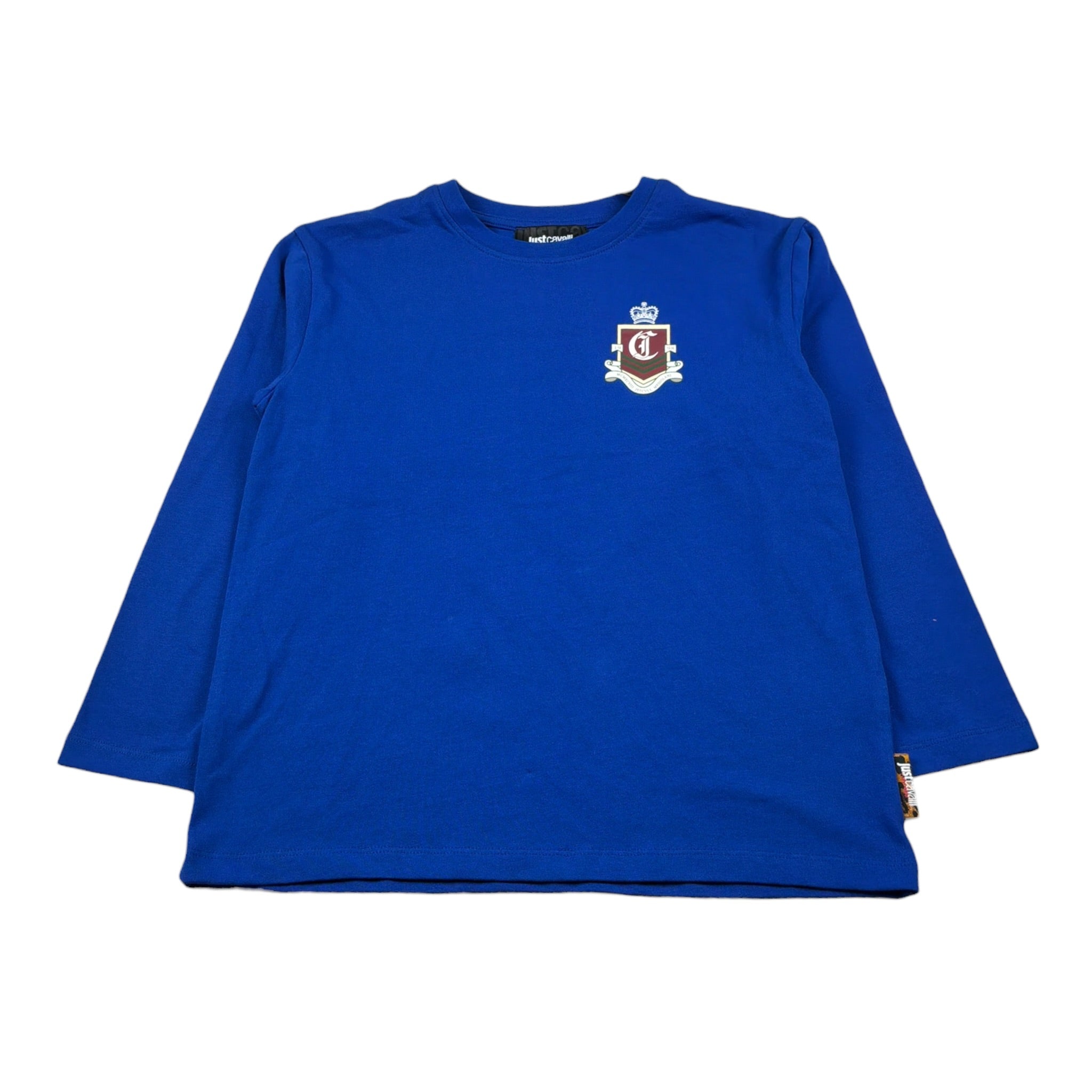 Trussardi Shirt Girocollo tinta unita con Logo Blu per Bambino JBA26056TS BLU TRUSSARDI 